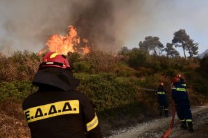 Νέα φωτιά στη Λέσβο κοντά στη Μονή Λειμώνος