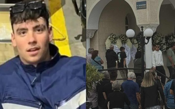 Θρήνος στην κηδεία του 20χρονου ναυτικού που εγκλωβίστηκε στην πόρτα πλοίου