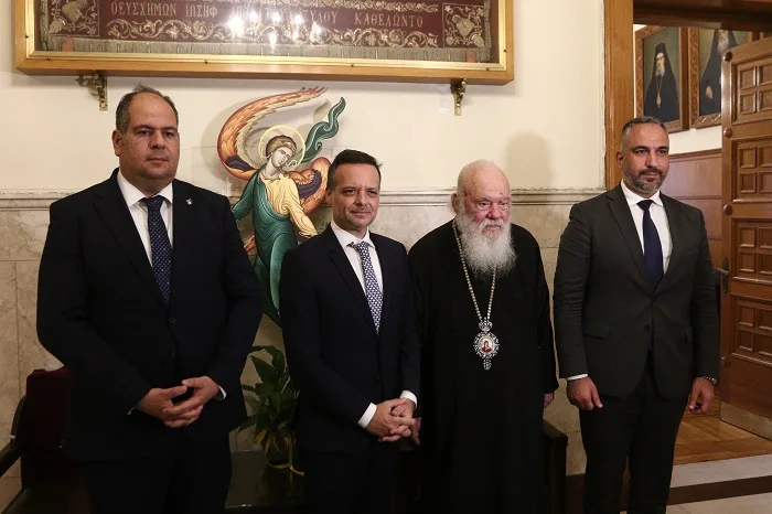 Συνάντηση των δημάρχων Αθηναίων και Βηθλεέμ με τον Αρχιεπίσκοπο Ιερώνυμο