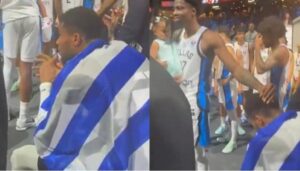 Το συγκλονιστικό βίντεο με τον δακρυσμένο Αντετοκούνμπο να έχει την ελληνική σημαία στην πλάτη –