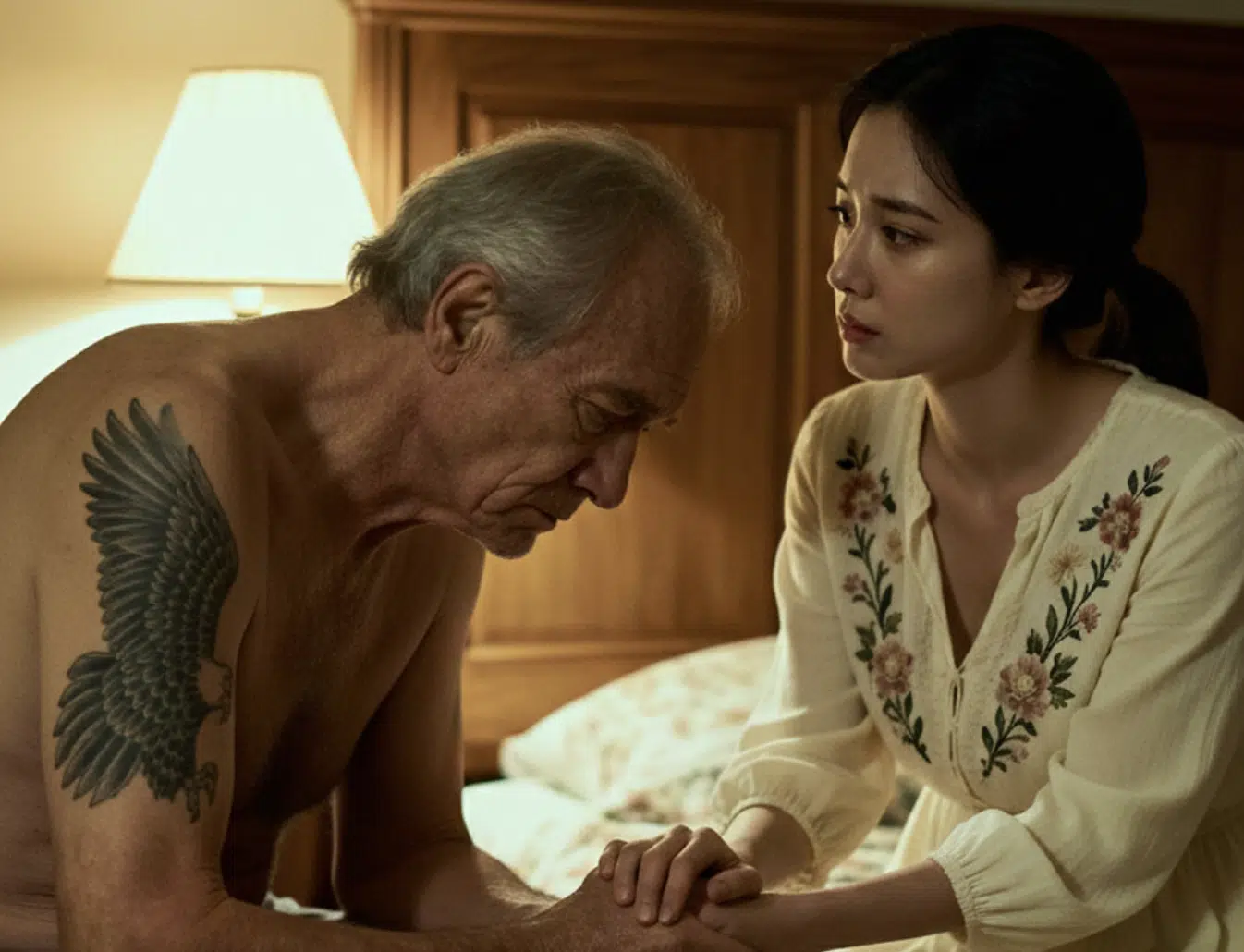 Έλουσα κρυφά τον παράλυτο πεθερό μου πίσω από την πλάτη του άντρα μου… και όταν ανακάλυψα ένα σημάδι στο σώμα του, γονάτισα καθώς αποκαλύφθηκε το μυστικό του παρελθόντος μου