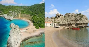 Βάζεις 20 ευρώ βενζίνη, οδηγείς 65 λεπτά και φτάνεις σε μια δωρεάν παραλία με κρυστάλλινα νέρα που περιτριγυρίζεται από πεύκα