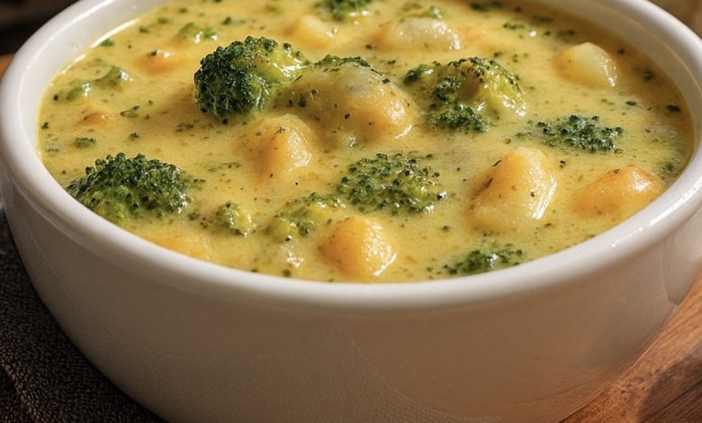 Σούπα με Πατάτα, Μπρόκολο και Τσένταρ στο Slow Cooker