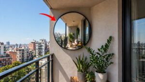 Βάλε έναν καθρέφτη στη γωνία του μπαλκονιού: Δεν είναι απλά για διακόσμηση