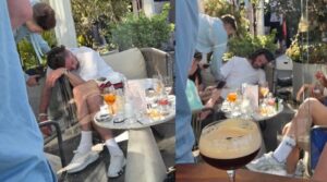 Σε άθλια κατάσταση ο Τζακ Γκρίλις: Πιάστηκε να κοιμάται σε μπαρ μεθυσμένος μετά από πάρτι με τους φίλους του, δείτε φωτογραφίες