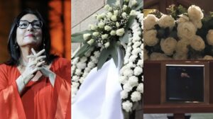 Το στεφάνι που ξεχώρισε: Όλοι δάκρυσαν με αυτό που έγραψε η Νανά Μούσχουρη στην κηδεία της Μαρινέλλας