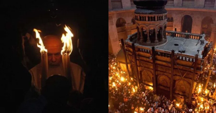 Άγιο Φως: Συγκλονίζει το θαύμα με τον σχισμένο κίονα στην είσοδο του Πανάγιου Τάφου