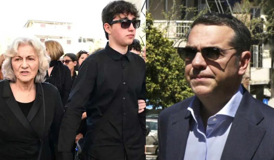 Θεανώ Φωτίου: Συντετριμμένη στην κηδεία του γιου της – Με δάκρυα στα μάτια ο 17χρονος γιος του Βασίλη Ρίζου