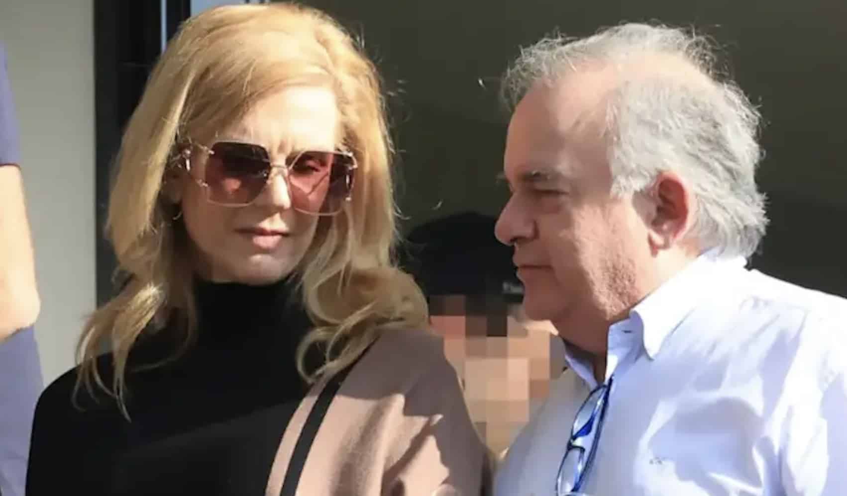 Έμυ Λιβανίου: Στο γήπεδο με τον εφοπλιστή σύντροφό της, Πέτρο Παππά