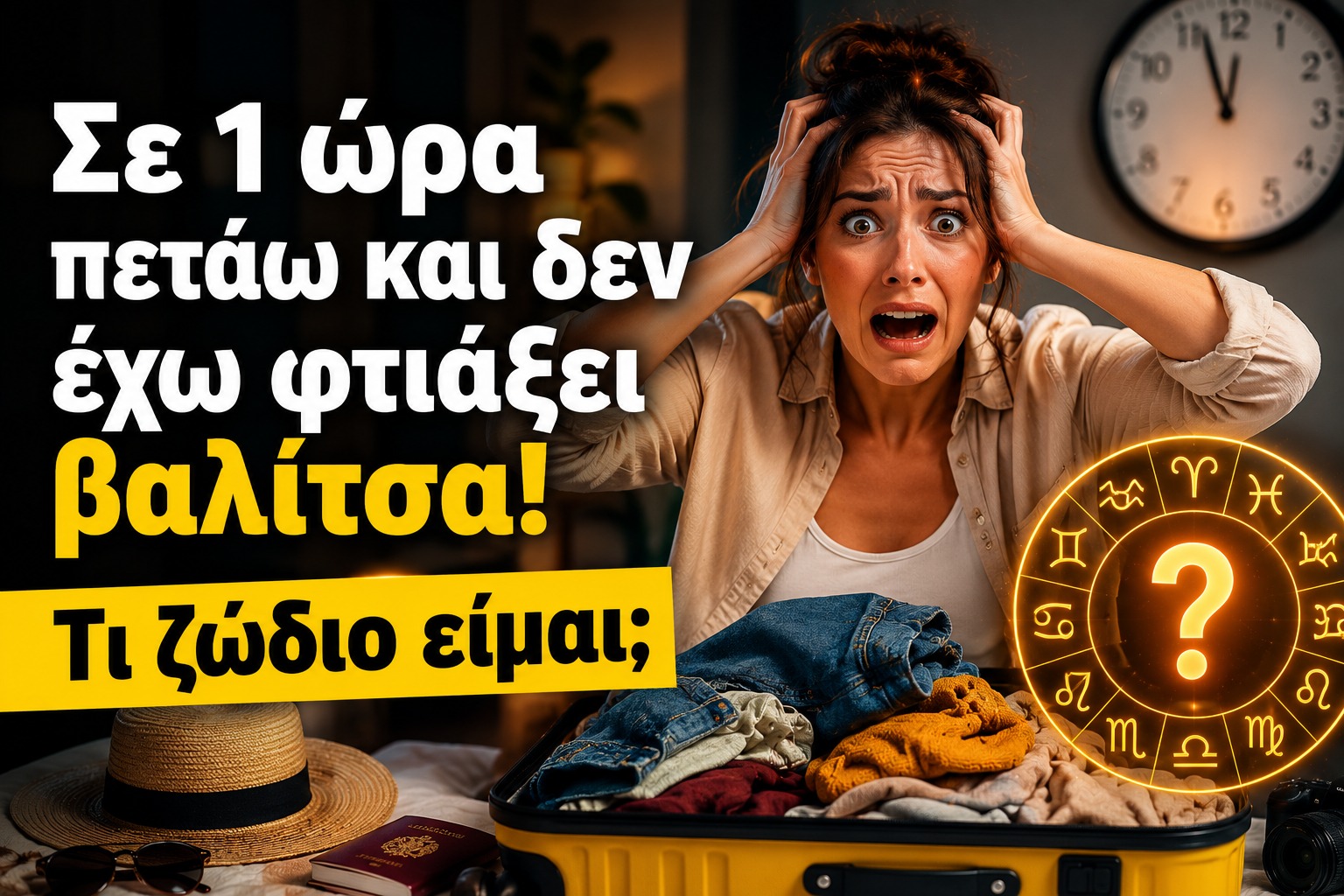 Σε 1 ώρα πετάω και δεν έχω φτιάξει βαλίτσα! Τι ζώδιο είμαι;