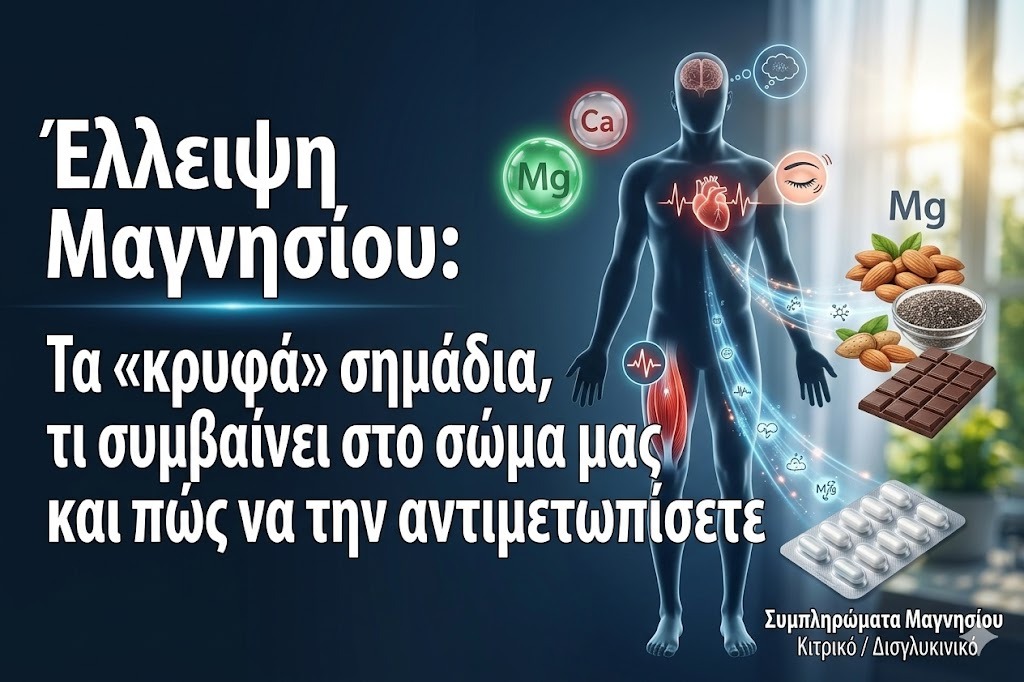 Έλλειψη Μαγνησίου: Τα «κρυφά» σημάδια, τι συμβαίνει στο σώμα μας και πώς να την αντιμετωπίσετε