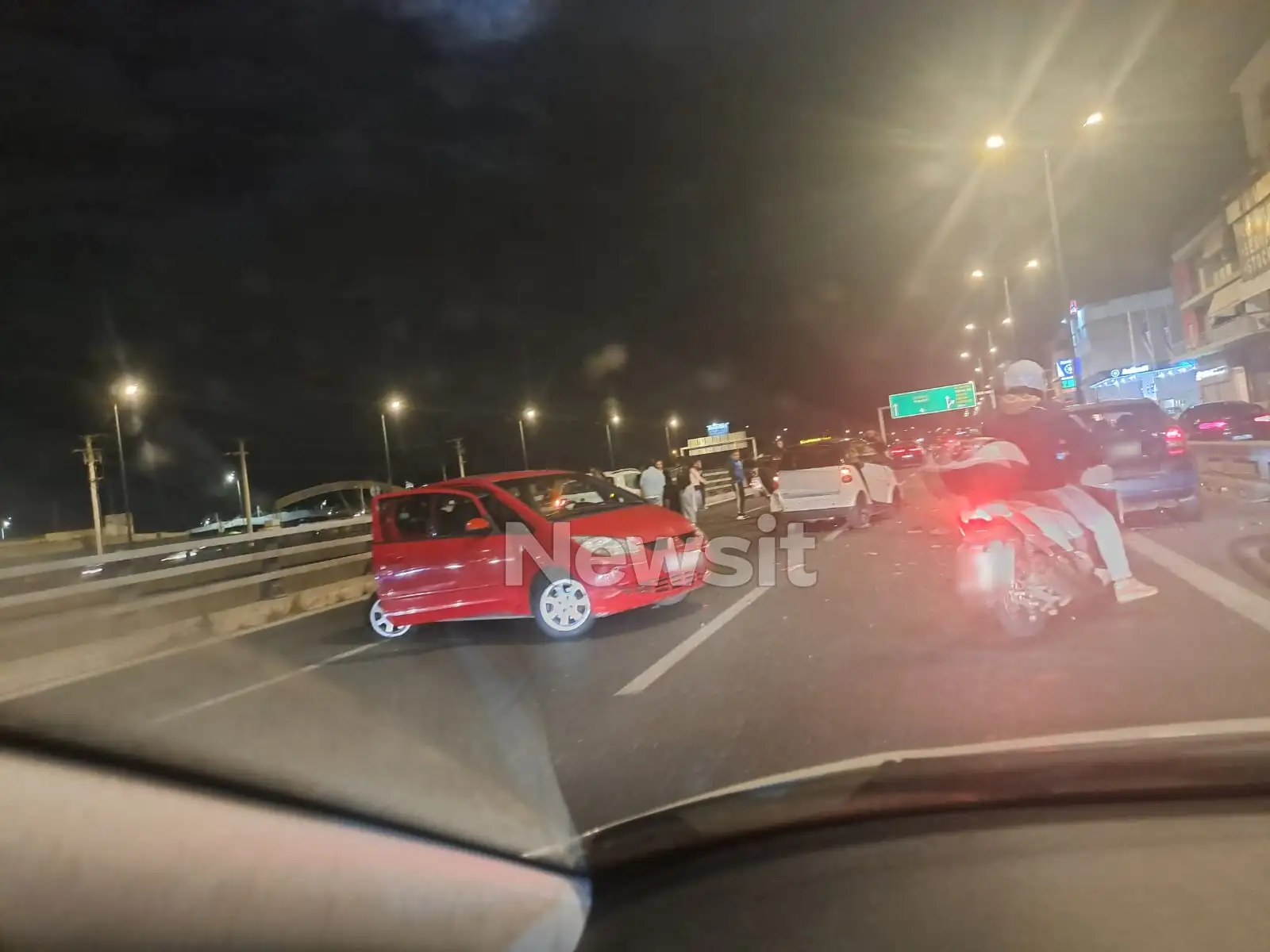 Καραμπόλα και μποτιλιάρισμα στον Κηφισό