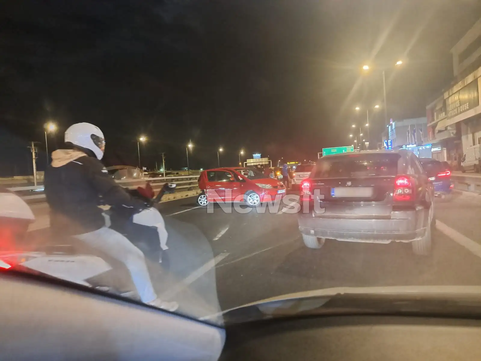 Καραμπόλα και μποτιλιάρισμα στον Κηφισό