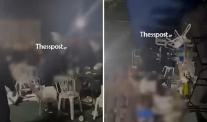 ΣΟΚ ΣΤΗ ΧΩΡΑ: Βίντεο καταγράφει τη στιγμή που μετατράπηκε σε πεδίο μάχης το ποντιακό γλέντι