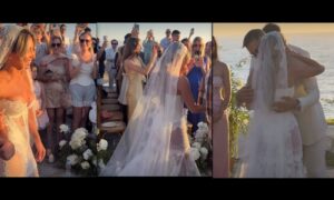 Άφωνοι οι καλεσμένοι στο γάμο Οικονομάκου – Τσερέλα – Ανακοίνωσε τα ευχάριστα η ηθοποιός την ώρα των όρκων