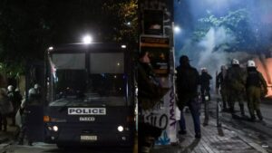 ΘΡΙΛΕΡ ΣΤΟ ΚΕΝΤΡΟ ΤΗΣ ΑΘΗΝΑΣ: ΠΥΡΟΒΟΛΙΣΜΟΙ ΣΤΑ ΕΞΑΡΧΕΙΑ ΚΑΙ ΕΝΑΣ ΝΕΚΡΟΣ