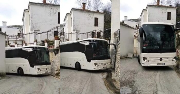 Γεννημένος Σουμάχερ: Η μανούβρα ακριβείας οδηγού των ΚΤΕΛ μέσα από στενό στο Πήλιο