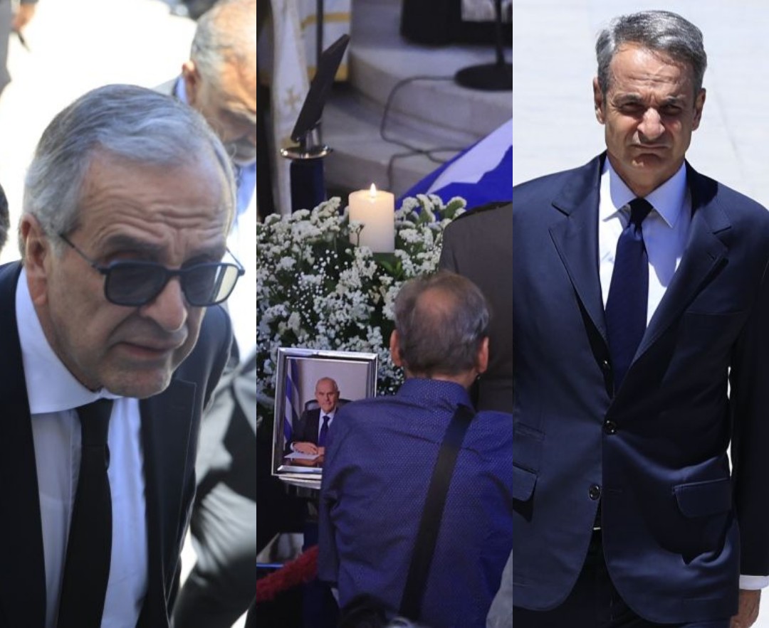 Κηδεία Νίκου Ταγαρά: Τυλιγμένο με ελληνική σημαία το φέρετρο - Παρών Μητσοτάκης, Σαμαράς - Φωτoγραφίες
