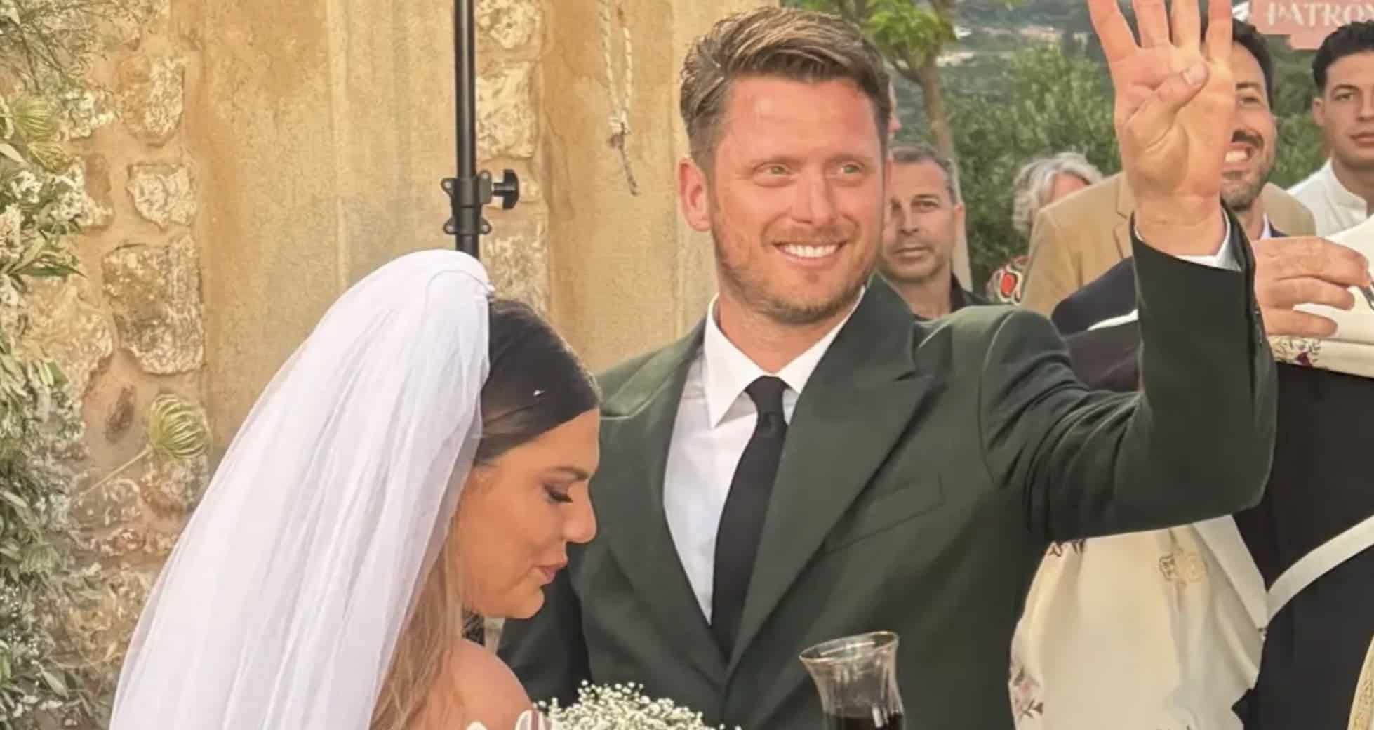 Παντρεύτηκε η Δανάη Μπάρκα με τον Φάνη Μπότση - Το τρυφερό φιλί στην εκκλησία