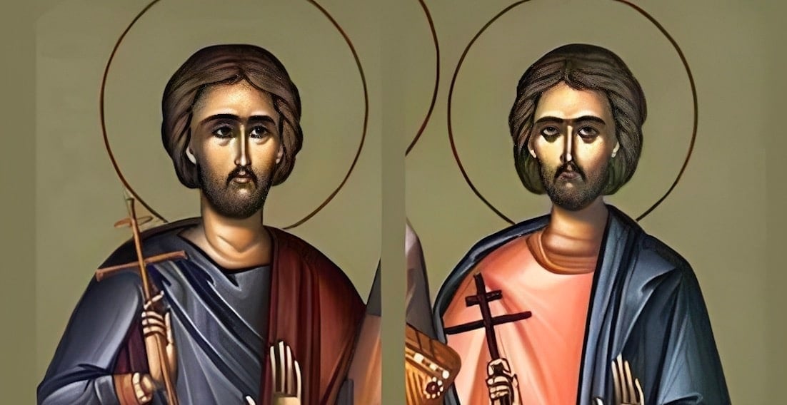 Σήμερα γιορτάζουν οι δυο Άγιοι που ένας ήταν ο υπηρέτης του και τους αποκεφάλισαν