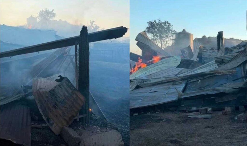 Στις φλόγες κτηνοτροφική μονάδα