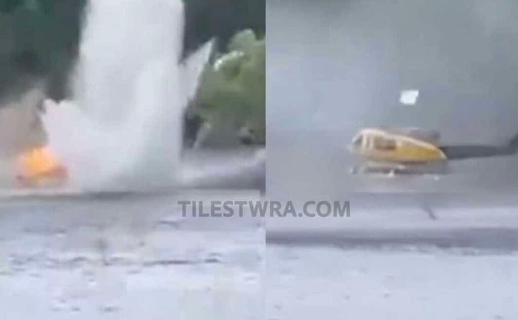 Συγκλονιστικές εικόνες από την πτώση του πυροσβεστικού ελικοπτέρου στη λίμνη Αώου – Διασώθηκε το πλήρωμα