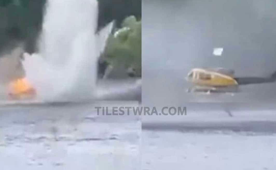 Συγκλονιστικές εικόνες από την πτώση του πυροσβεστικού ελικοπτέρου στη λίμνη Αώου – Διασώθηκε το πλήρωμα