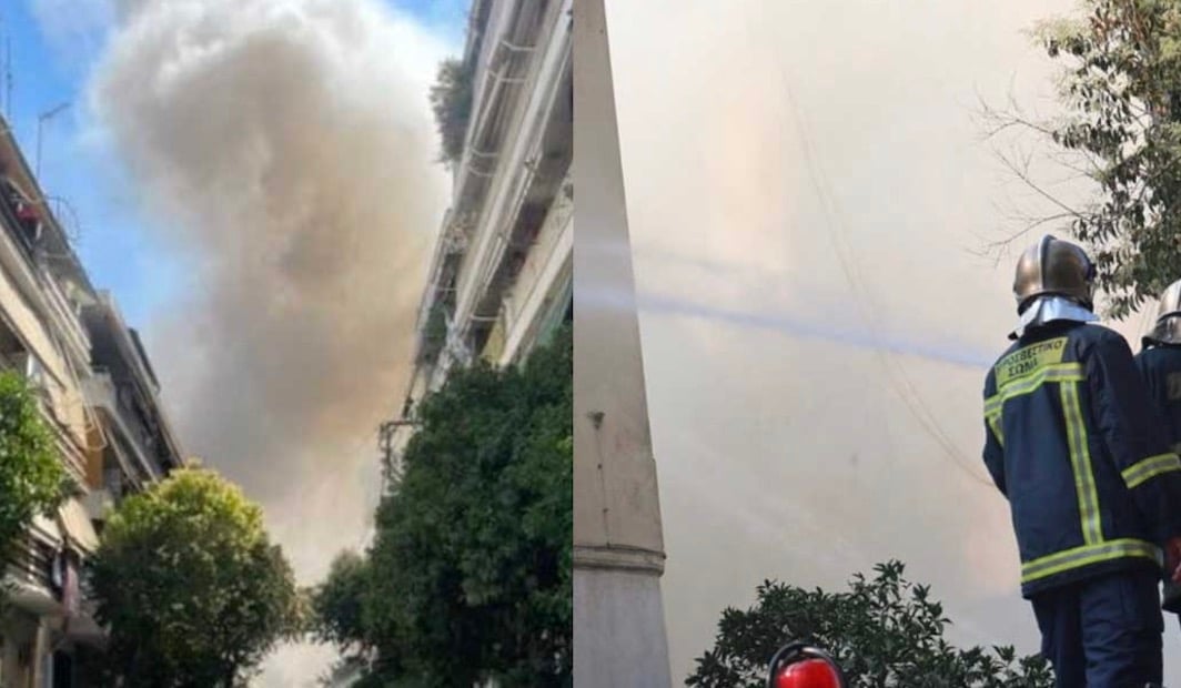 ΦΩΤΙΑ ΣΤΗΝ ΑΘΗΝΑ – ΓΥΝΑΙΚΑ ΠΗΔΗΞΕ ΑΠΟ ΜΠΑΛΚΟΝΙ ΓΙΑ ΝΑ ΣΩΘΕΙ