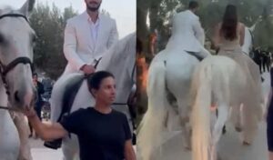 Παντρεύτηκε ο γιος των Χούρι στην Αθήνα – Η είσοδος με άλογα και η εμφάνιση της Άννας Βίσση