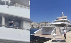 Όλη η Τήνος… έτριβε τα μάτια της με το τεράστιο γιοτ που μπήκε μέσα στο λιμάνι, μόλις είδαν τι όνομα γράφει πάνω και κατάλαβαν ποιανού Έλληνα είναι…