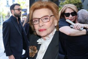 Κηδεία Μάρως Κοντού: Ράκος ο Ανδρέας Γεωργίου – Συντετριμμένη η Άντζελα Γκερέκου