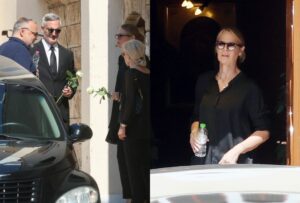 Κηδεία Λορέντζο Καριέρε: Συντετριμμένη και ντυμένη στα μαύρα η σύζυγός του, Έλενα Κατραβά – Φωτογραφίες