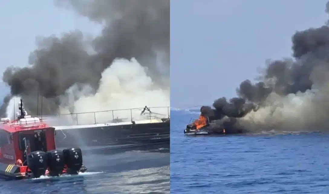 Συγκλονιστικά πλάνα από την Βουλιαγμένη από κατάσβεση φωτιάς σε σκάφος – Σώοι οι επιβάτες