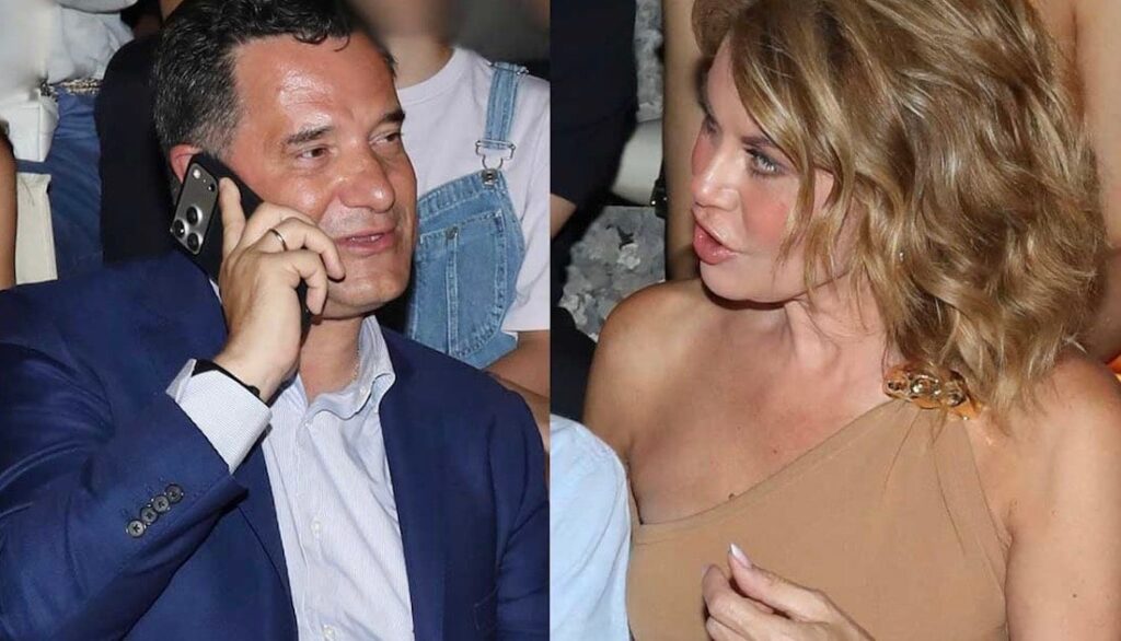 Άδωνις Γεωργιάδης μαζί με την Ευγενία Μανωλίδου και τους γιους τους σε μια σπάνια εμφάνιση στην Επίδαυρο