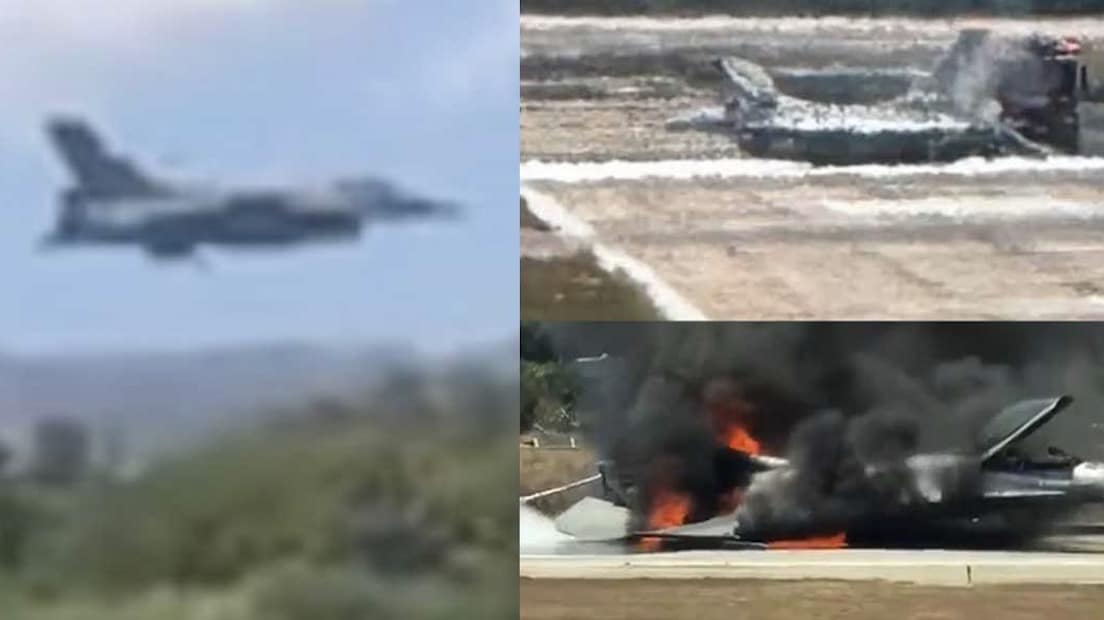 Βίντεο-σοκ από την αναγκαστική προσγείωση F16 στην Ζάκυνθο - Υποδειγματική η αντίδραση του πιλότου