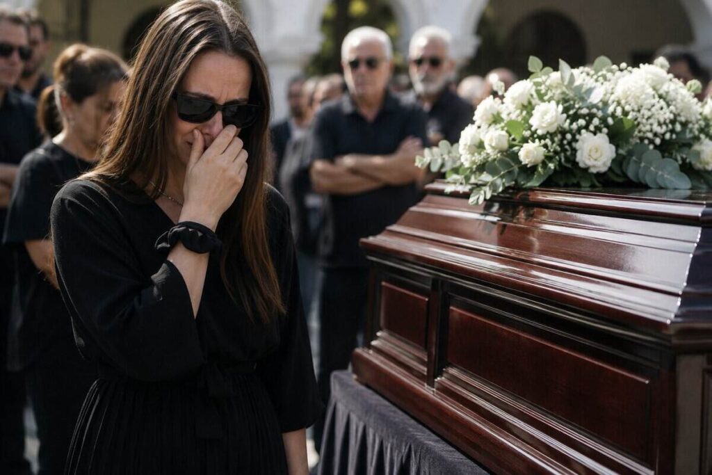 Κηδεία Κόκοτα: Σπαραγμός! Κρύβει τα δάκρυά της πίσω από τα μαύρα γυαλιά η χήρα – Χέρι-χέρι με την κόρη τους στο τελευταίο «αντίο»