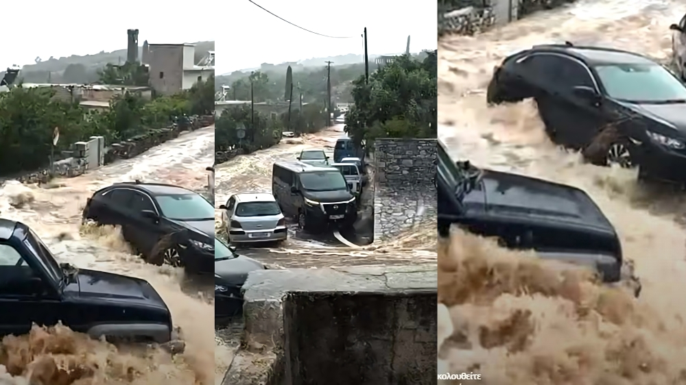 ΕΚΤΑΚΤΟ – Αυτοκίνητα παρασύρθηκαν πλημμύρισαν σπίτια από την καταιγίδα που χτύπησε την περιοχή