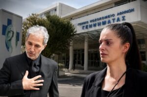 Σκηνές οδύνης στο Γεννηματά: Κατέρρευσε η σύζυγος του Κόκοτα τη στιγμή του θανάτου του- “Θέλω να τον δω να…”