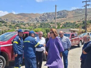 Επίσκεψη Ντόρας Μπακογιάννη σε πληγείσες περιοχές από φωτιές: «Θα ξαναφτιάξουμε τα πάντα, είμαστε εδώ!»
