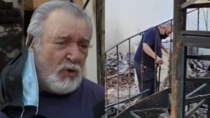 Συγκλονίζει η εικόνα του Τάσου Χαλκιά στα αποκαΐδια του σπιτιού του