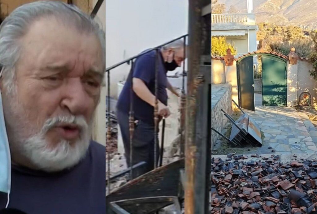 Δεν υπάρχουν λέξεις: O Τάσος Χαλκιάς στα αποκαΐδια του σπιτιού του στο Πόρτο Γερμενό: Καθηλώνει η εικόνα του – Bívτεο