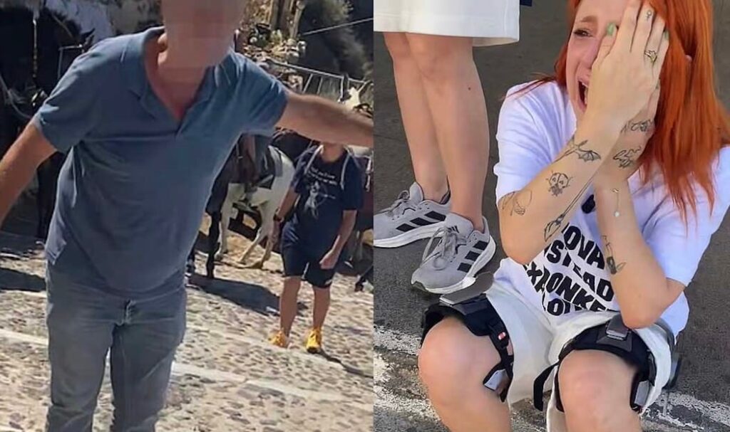 Σοκ στη Σαντορίνη – Χτύπησε ακτιβίστρια κατά τη διάρκεια διαμαρτυρίας για τα γαϊδούρια – Σοκάρει το βίντεο