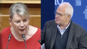 «Η κυρία με το κραγιόν…»: Ευθεία επίθεση Έλενας Ακρίτα στον Γιάννη Πρετεντέρη