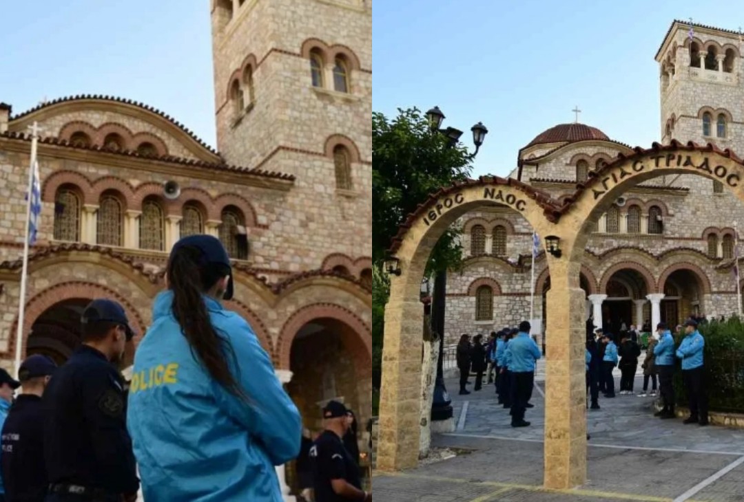 Μαζωνάκης: Πλήθος κόσμου στη Νίκαια για το 40ήμερο μνημόσυνο – Δρακόντεια μέτρα ασφαλείας στην εκκλησία - Φωτογραφίες